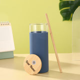 Custom Borosilicate Sipper Tumbler with Bamboo Lid