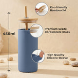 Custom Borosilicate Sipper Tumbler with Bamboo Lid
