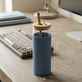 Custom Borosilicate Sipper Tumbler with Bamboo Lid