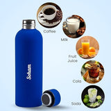 Blue Rubber Flask Bottle