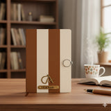 Personalized Zebra A5 Notebook Diary with Name and Charm