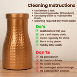 Giftana Copper Water Pot 1000ml with Cup I Pure Copper and Ayurvedic Health Benefits