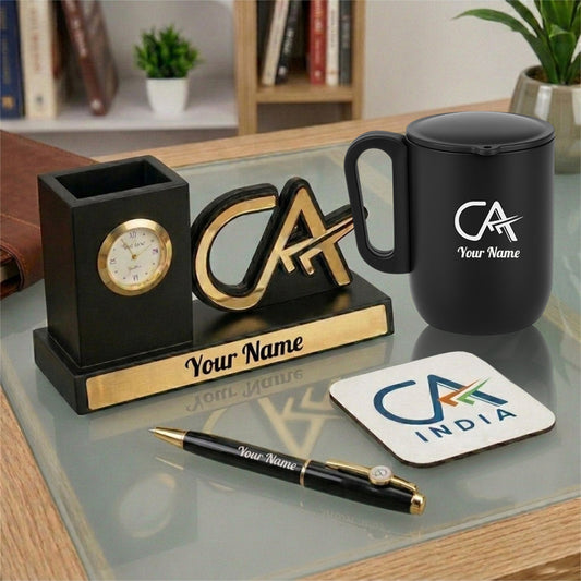 Custom 4-in-1 Engraved CA Professional Desk Gift Set