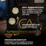 Custom CA Desk Organizer Gift with Clock & Pen Set