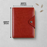 Custom Name Tan Planner Diary & Pen Gift Set