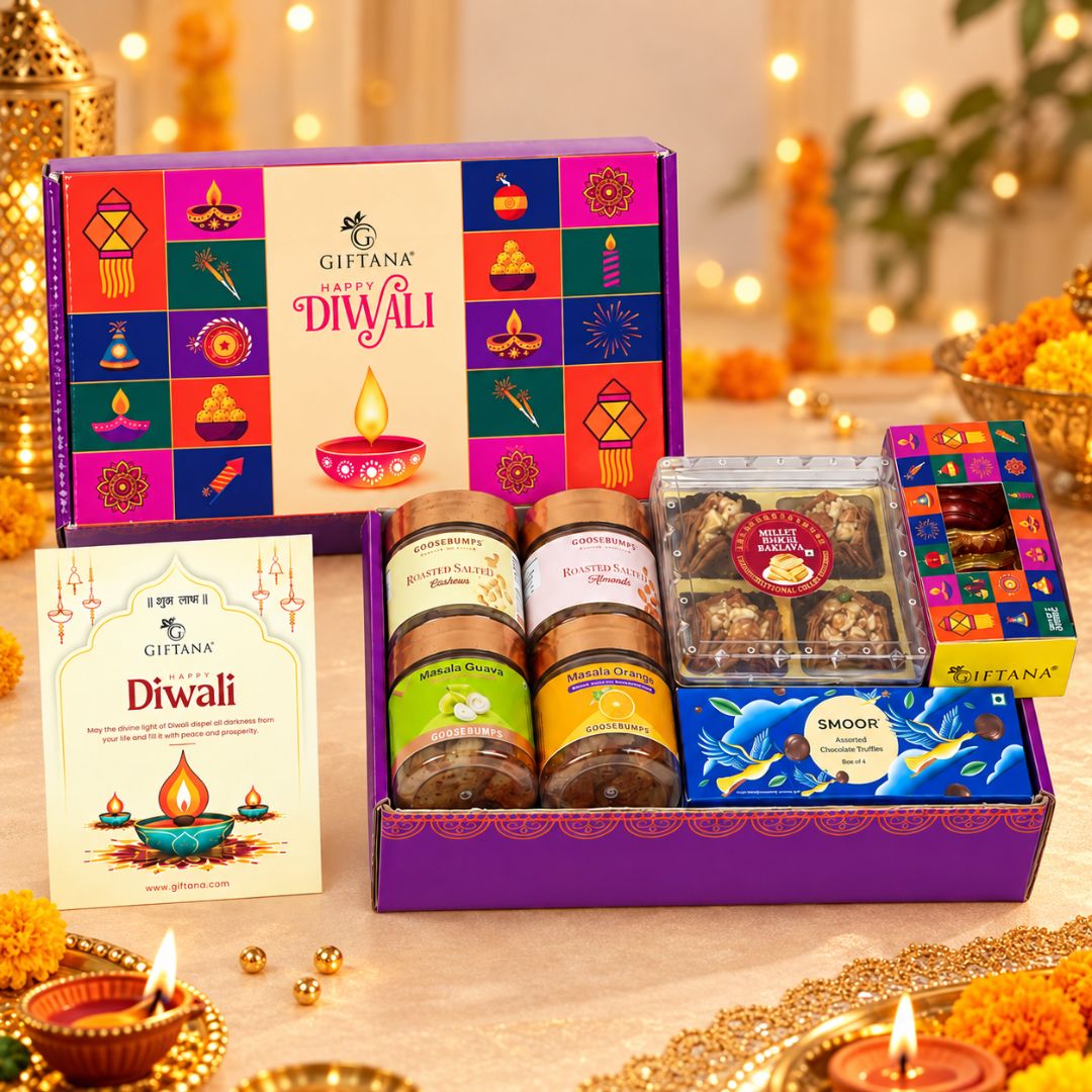 Diwali Dry Fruit Hamper with Baklava & Chocolate