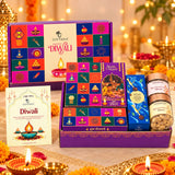 Diwali Gift Box with Toran, Rangoli Colors, Diyas & Dry Fruits