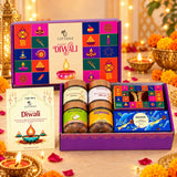 Diwali Gift Set with Diyas, Chocolate & Masala Fruits