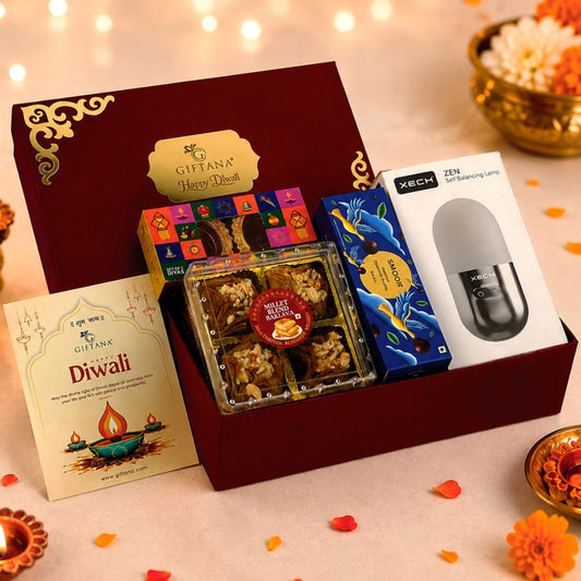 Diwali Chocolate Box with Zen Lamp & Baklava