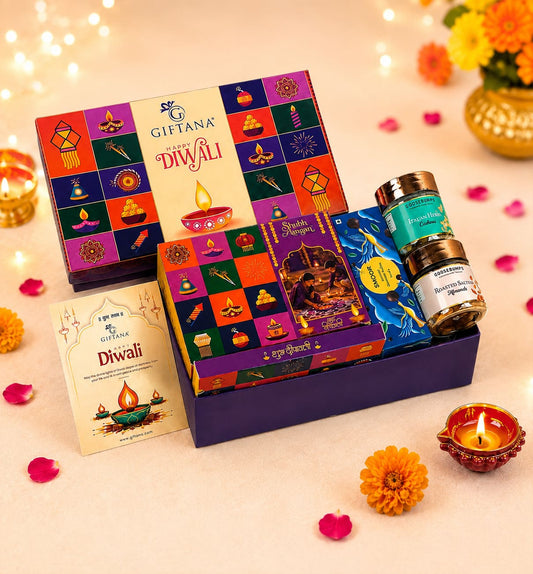 Diwali Gift Box with Smoor, Cashews & Almonds – Jashn aur Mithaas
