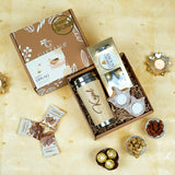 Elegant Diwali Gift Set with Bamboo Tumbler, Diyas & Chocolates