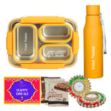 Diwali Customized Lunch Box Set - YellowGiftana 