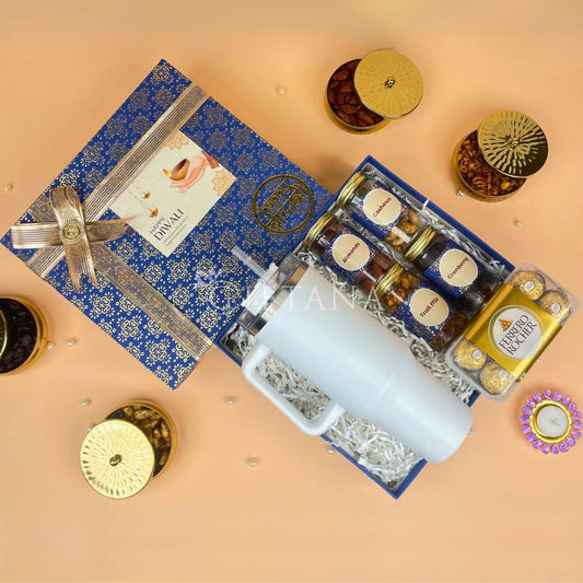 Elegant Diwali Hamper with Sipper Bottle & Festive Treats