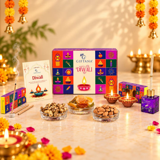Diwali Gifts with Nuts, Diffuser & Festive Diwali Aura