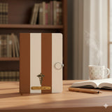 Personalized Zebra A5 Notebook Diary with Name and Charm