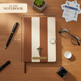 Personalized Zebra A5 Notebook Diary with Name and Charm