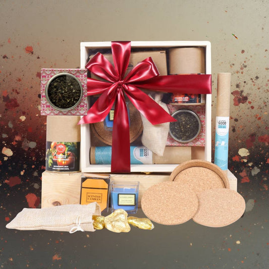 Eco-Friendly Christmas Tea Coaster Gift Box