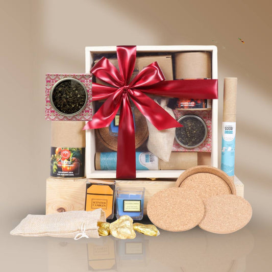 Eco-Friendly Christmas Tea Coaster Gift Box