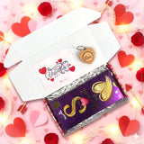 Valentine's Day Love Gift Box with Heart Keychain & Chocolate