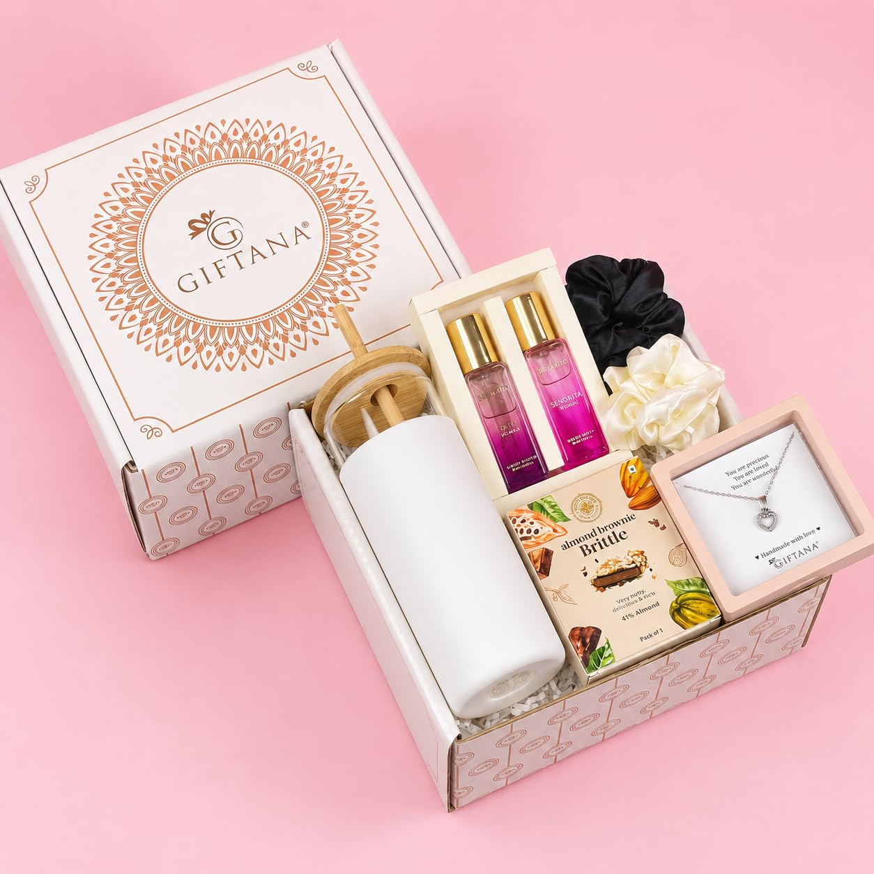 Elegant Gift Box with Bella Vita Perfume & Tumbler