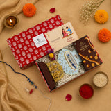 Evil Eye Rakhi Gift Set with Ganpati Bappa and Laxmi Idol