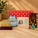 Evil Eye Rakhi Gift Set with Ganpati Bappa and Laxmi Idol