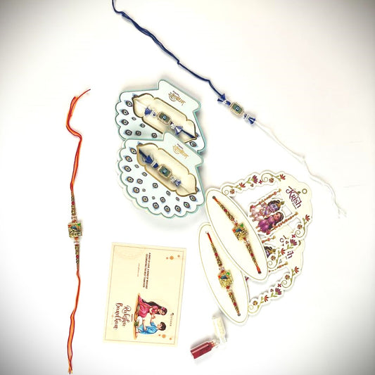 Online Rakhi Gift for Brother & Sister | Evil Eye Krishna Rakhi Set