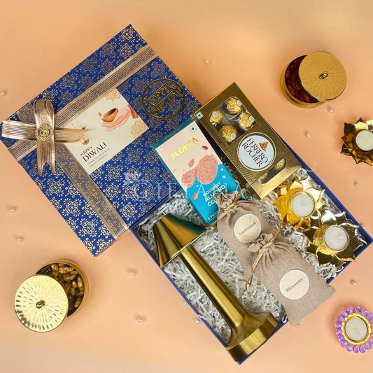 Luxury Diwali Hamper with Pyramid Lamp & Gourmet Treats