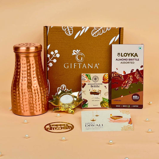 Exclusive Giftana Diwali Copper Pot Gift Set