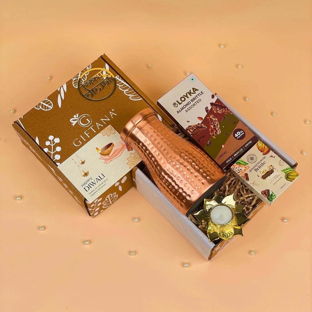 Exclusive Giftana Diwali Copper Pot Gift Set