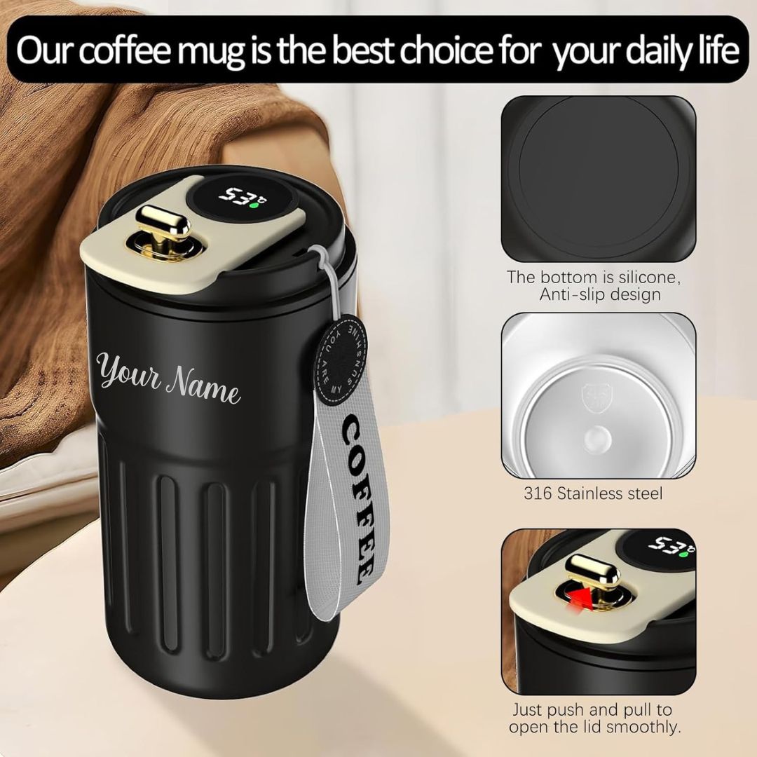 Personalized Gift : Premium LED Display Thermos Flask - Giftana 