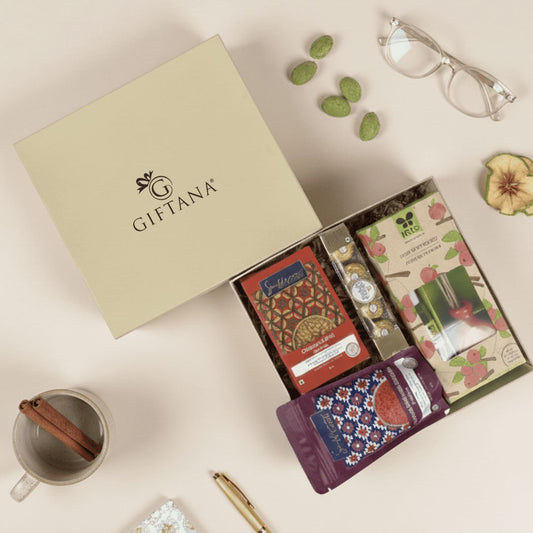 Festive Snack & Aroma Gift Hamper with Churumura Bhel & Ferrero Rocher