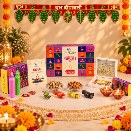 Festive Gift Hamper with Dry Fruits & Laxmi Ganesh Charan