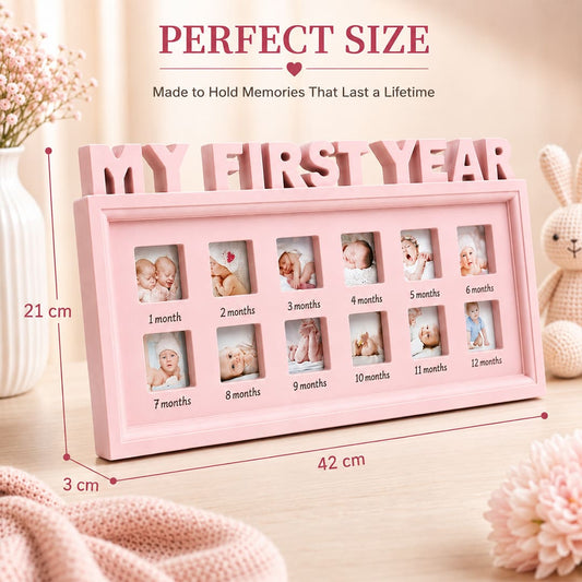 From Newborn to One - Baby’s First Year Photo Frame