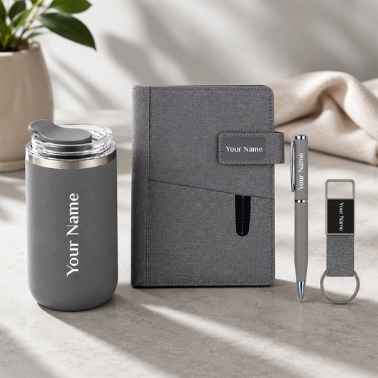 Diary, Tumbler & Keychain Gift Set for Him & Her