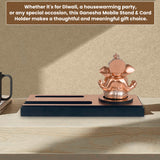 Custom Ganpati Idol Desktop Organizer with Phone Stand & Business Card Holder