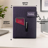 Giftana Personalized Office Planner Diary With Magnetic Lock and Name