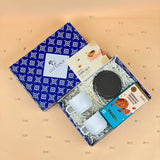 Giftana Diwali Tea Cup Gifts Set with Cookies & Silver Coasters