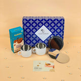 Giftana Diwali Tea Cup Gifts Set with Cookies & Silver Coasters