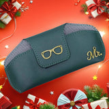 Leather Sunglasses Case with Charms for Christmas - Green