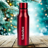 Christmas Customized Bottle with Name Engraved - Red