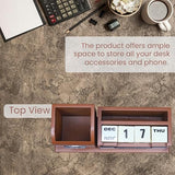 Giftana Personalized Desk organizer - Tan Silver