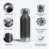 Giftana Vaccum Flask Set with Loyka Assorted & Happy Diwali Card - Black - Giftana 