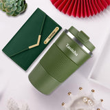 Gifts for Her : Personalized 2-in-1 Women’s Wallet & Tumbler in Green