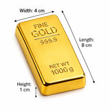 Luxury Gold Bar Paperweight Premium Desk Accessory for Office Decor