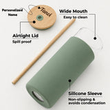 Custom Borosilicate Sipper Tumbler with Bamboo Lid