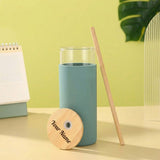 Custom Borosilicate Sipper Tumbler with Bamboo Lid