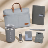 Grey 7 in 1 Leadership Welcome Kit with Personalized Office Accessories