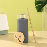 Custom Borosilicate Sipper Tumbler with Bamboo Lid