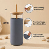 Custom Borosilicate Sipper Tumbler with Bamboo Lid